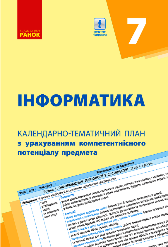 Інформатика. 7 клас. Календарно-тематичний план