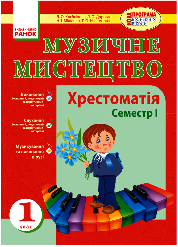 Музичне мистецтво. 1 клас. Хрестоматія. Семестр І