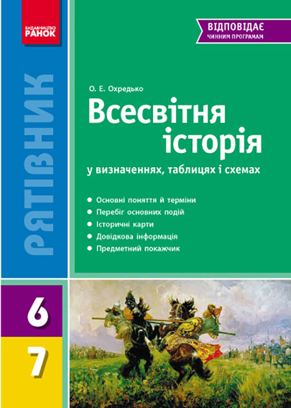 Всесвітня історія у визначеннях, таблицях і схемах. 6—7 класи